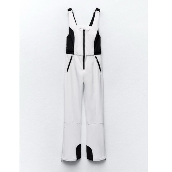 NWOT Zara Ski Collection Jumpsuit Snow Bib Recco Tech sz S - Picture 3 of 15